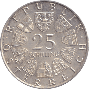1972 AUSTRIA 25 SCHILLINGS - WORLD COINS - Cambridgeshire Coins