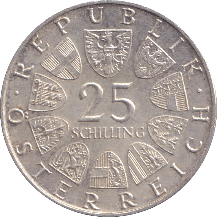 1972 AUSTRIA 25 SCHILLINGS - WORLD COINS - Cambridgeshire Coins
