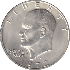 1972 EISENHOWER DOLLAR USA - SILVER WORLD COINS - Cambridgeshire Coins