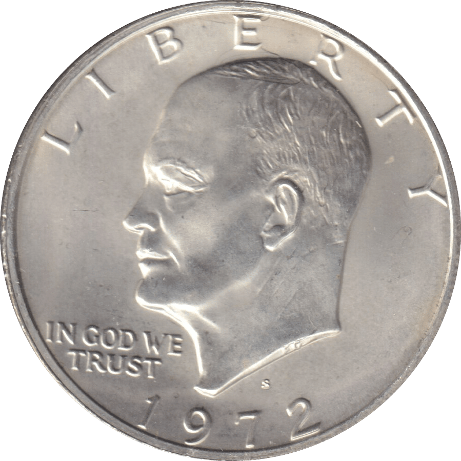 1972 EISENHOWER DOLLAR USA - SILVER WORLD COINS - Cambridgeshire Coins