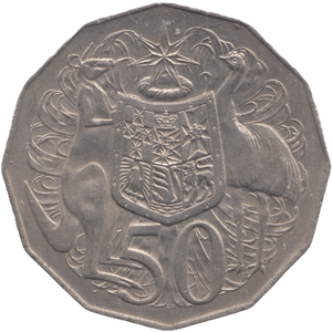 1972 FIFTY CENTS AUSTRALIA - WORLD COINS - Cambridgeshire Coins