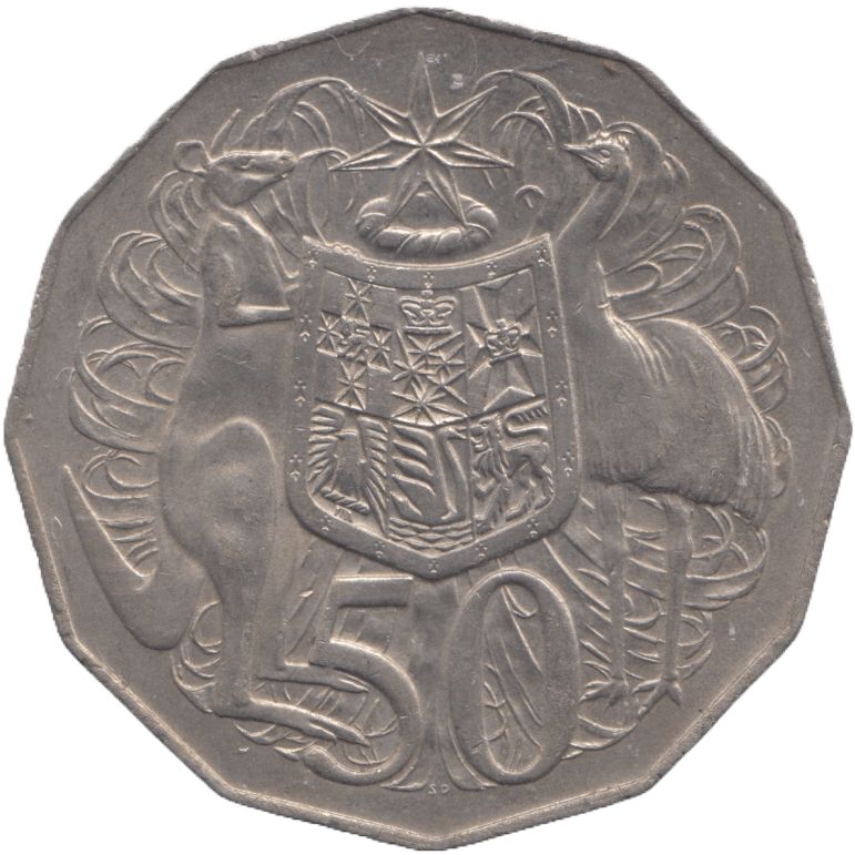 1972 FIFTY CENTS AUSTRALIA - WORLD COINS - Cambridgeshire Coins