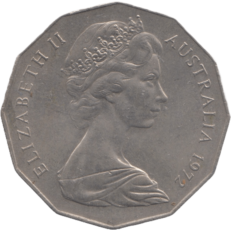 1972 FIFTY CENTS AUSTRALIA - WORLD COINS - Cambridgeshire Coins