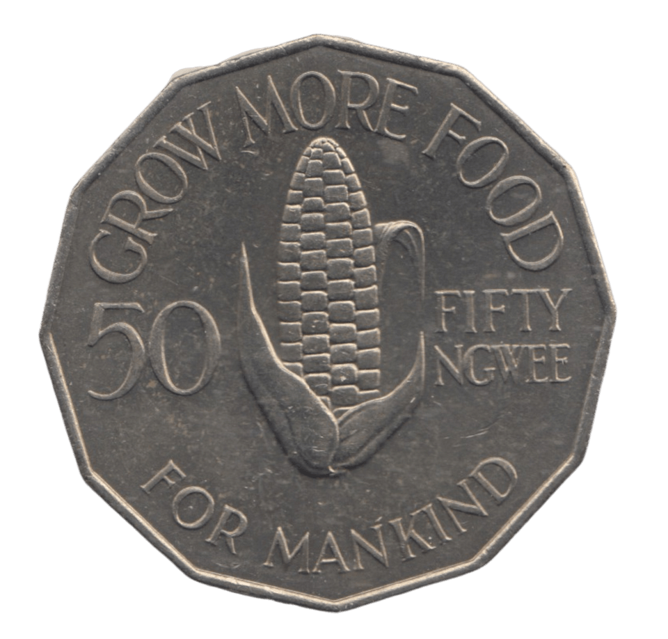 1972 FIFTY NGWEE ZAMBIA - WORLD COINS - Cambridgeshire Coins
