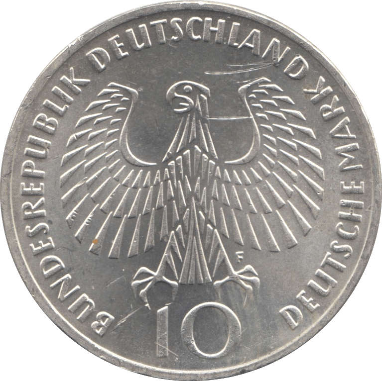1972 GERMANY MÜNCHEN OLYMPIAD SILVER 10 MARKS - SILVER WORLD COINS - Cambridgeshire Coins