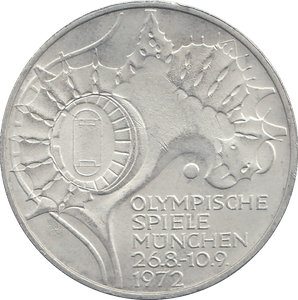 1972 GERMANY SILVER 10 MARK - WORLD COINS - Cambridgeshire Coins