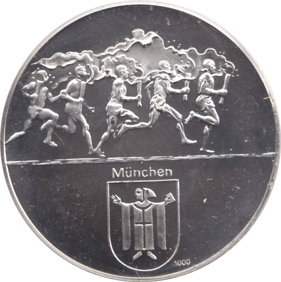 1972 GERMANY SILVER PROOF MEDAL MÜNCHEN OLYMPIAD - SILVER WORLD COINS - Cambridgeshire Coins