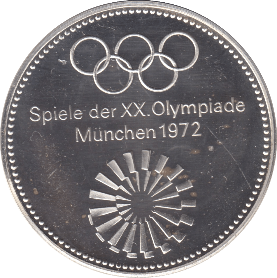 1972 GERMANY SILVER PROOF MEDAL MÜNCHEN OLYMPIAD - SILVER WORLD COINS - Cambridgeshire Coins
