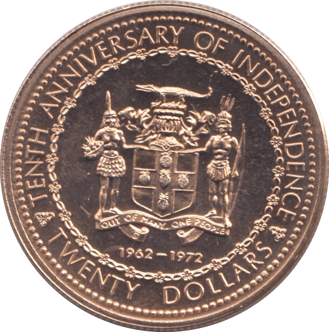 1972 GOLD PROOF TWENTY DOLLARS JAMAICA - Gold World Coins - Cambridgeshire Coins