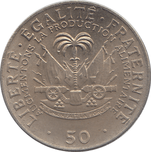 1972 HAITI 50 CENTIMES - WORLD COINS - Cambridgeshire Coins