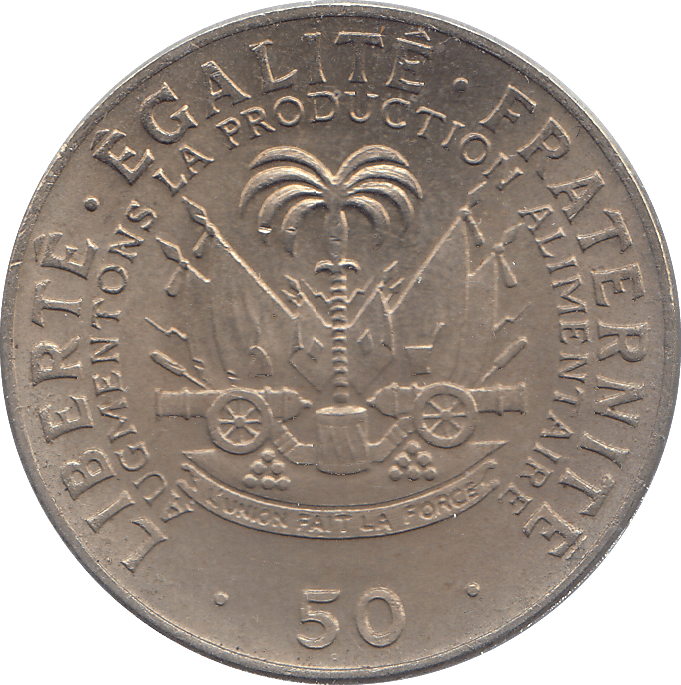 1972 HAITI 50 CENTIMES - WORLD COINS - Cambridgeshire Coins