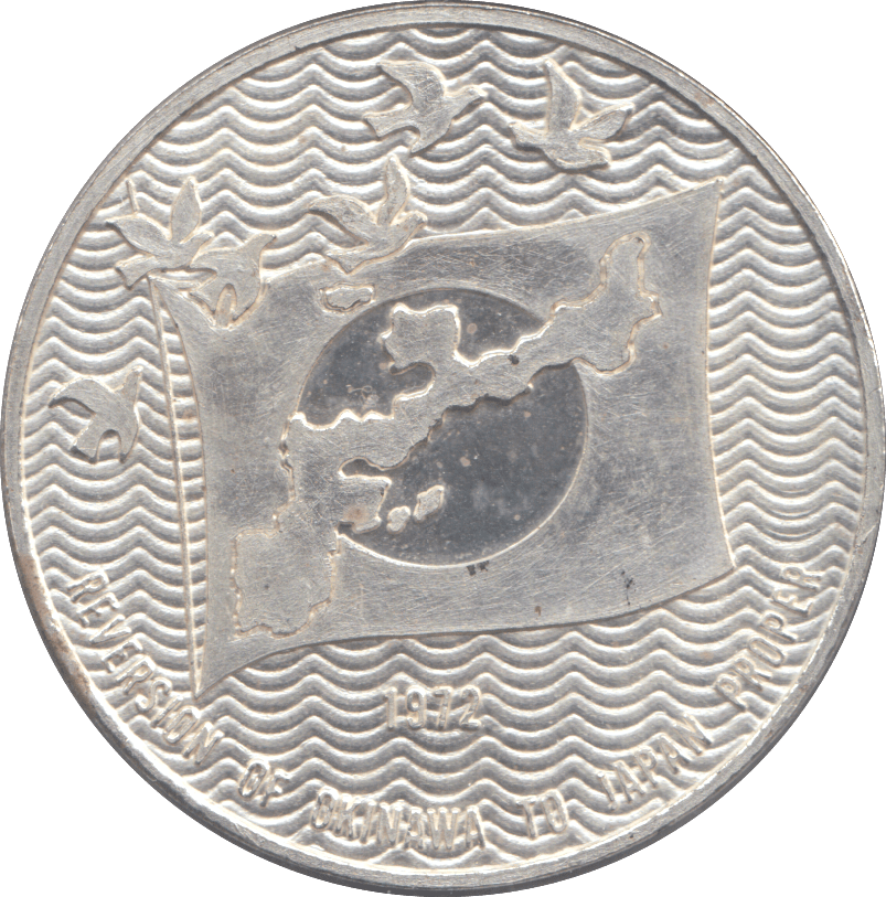 1972 JAPAN SILVER COIN OKINAWA REVERSION - WORLD COINS - Cambridgeshire Coins