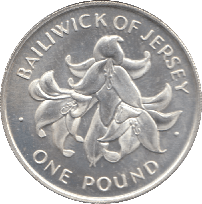 1972 ONE POUND COIN JERSEY - WORLD COINS - Cambridgeshire Coins
