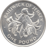 1972 ONE POUND COIN JERSEY - WORLD COINS - Cambridgeshire Coins