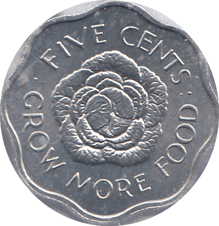 1972 SEYCHELLES FIVE CENTS - WORLD COINS - Cambridgeshire Coins