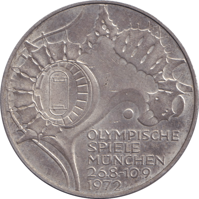 1972 SILVER 10 MARK GERMANY - SILVER WORLD COINS - Cambridgeshire Coins
