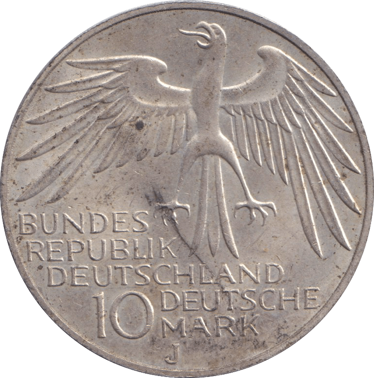 1972 SILVER 10 MARK GERMANY - SILVER WORLD COINS - Cambridgeshire Coins