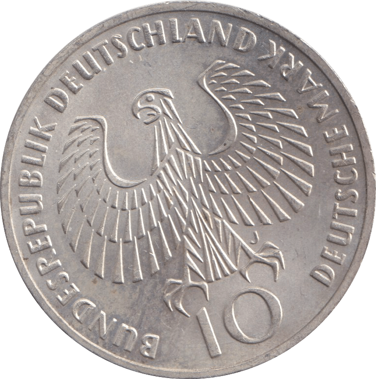 1972 SILVER 10 MARK GERMANY - SILVER WORLD COINS - Cambridgeshire Coins
