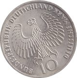 1972 SILVER 10 MARK GERMANY - SILVER WORLD COINS - Cambridgeshire Coins