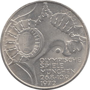 1972 SILVER 10 MARK GERMANY - SILVER WORLD COINS - Cambridgeshire Coins
