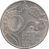1972 SILVER 10 MARK GERMANY - SILVER WORLD COINS - Cambridgeshire Coins