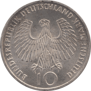 1972 SILVER 10 MARKS GERMANY - SILVER WORLD COINS - Cambridgeshire Coins