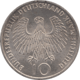 1972 SILVER 10 MARKS GERMANY - SILVER WORLD COINS - Cambridgeshire Coins