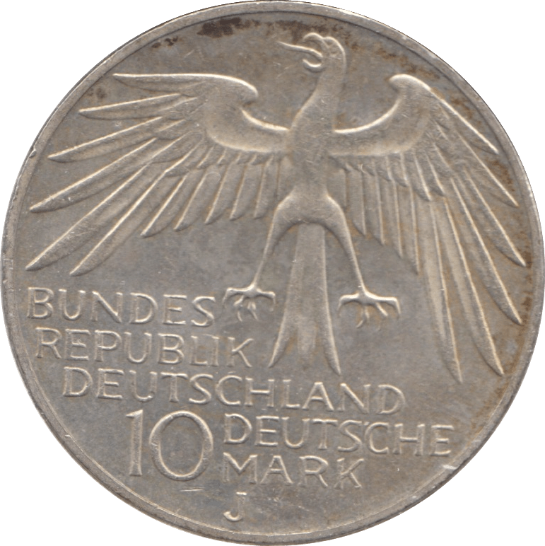 1972 SILVER 10 MARKS GERMANY - SILVER WORLD COINS - Cambridgeshire Coins