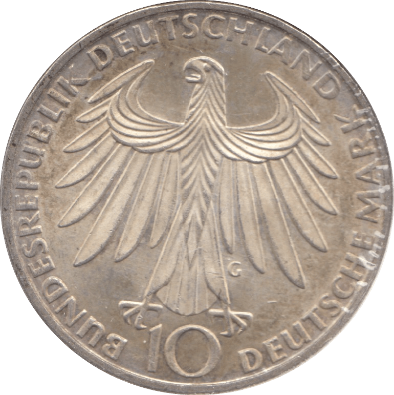 1972 SILVER 10 MARKS GERMANY - SILVER WORLD COINS - Cambridgeshire Coins