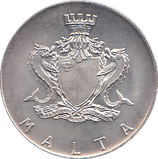 1972 SILVER 2 POUND MALTA - SILVER WORLD COINS - Cambridgeshire Coins