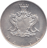 1972 SILVER 2 POUND MALTA - SILVER WORLD COINS - Cambridgeshire Coins