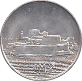 1972 SILVER 2 POUND MALTA - SILVER WORLD COINS - Cambridgeshire Coins