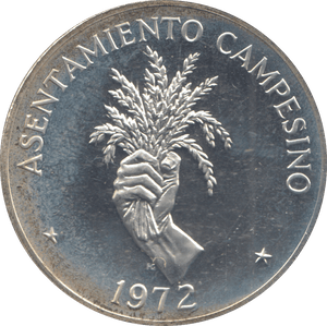 1972 SILVER 5 BALBOAS PANAMA - SILVER WORLD COINS - Cambridgeshire Coins