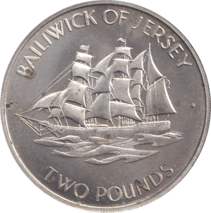 1972 SILVER BAILIWICK OF JERSEY TWO POUNDS - SILVER WORLD COINS - Cambridgeshire Coins