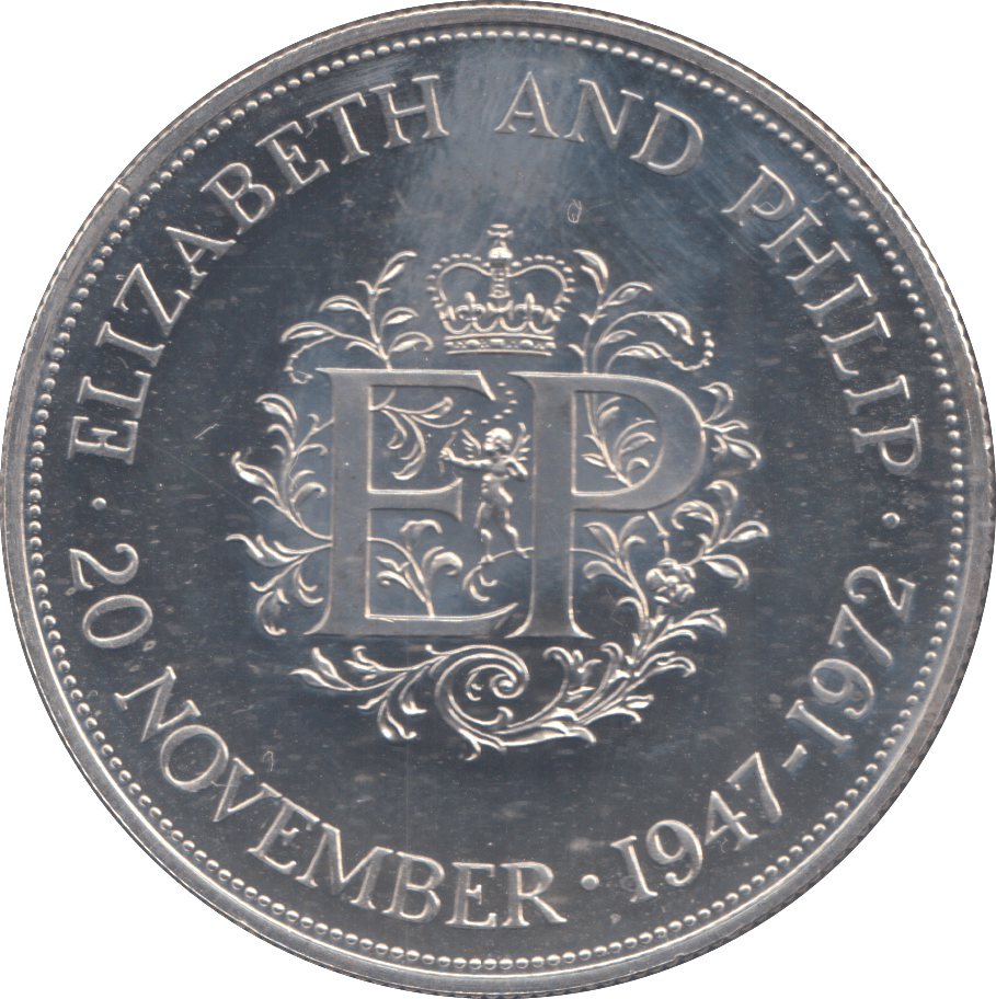 1972 SILVER COMMEMORATIVE COIN ELIZABETH AND PHILIP - SILVER WORLD COINS - Cambridgeshire Coins