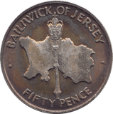 1972 SILVER FIFTY PENCE JERSEY - SILVER WORLD COINS - Cambridgeshire Coins