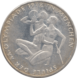 1972 SILVER GERMANY WEST 10 MARK OLYMPIC - SILVER WORLD COINS - Cambridgeshire Coins