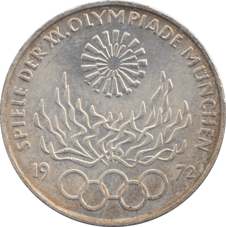 1972 SILVER GERMANY WEST 10 MARK OLYMPIC - SILVER WORLD COINS - Cambridgeshire Coins