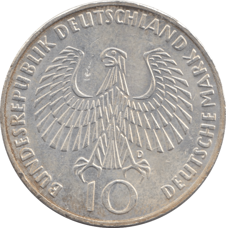 1972 SILVER GERMANY WEST 10 MARK OLYMPIC - SILVER WORLD COINS - Cambridgeshire Coins