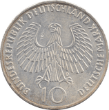 1972 SILVER GERMANY WEST 10 MARK OLYMPIC - SILVER WORLD COINS - Cambridgeshire Coins