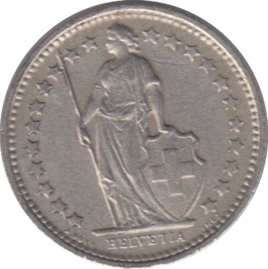 1972 SILVER HALF FRANC SWITZERLAND - SILVER WORLD COINS - Cambridgeshire Coins