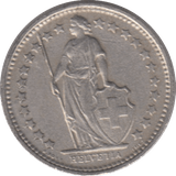 1972 SILVER HALF FRANC SWITZERLAND - SILVER WORLD COINS - Cambridgeshire Coins