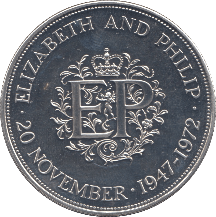 1972 SILVER ONE CROWN GREAT BRITAIN - SILVER WORLD COINS - Cambridgeshire Coins
