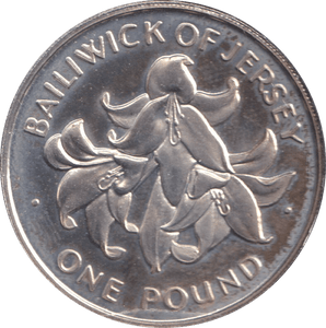 1972 SILVER ONE POUND BAILIWICK OF JERSEY - SILVER WORLD COINS - Cambridgeshire Coins