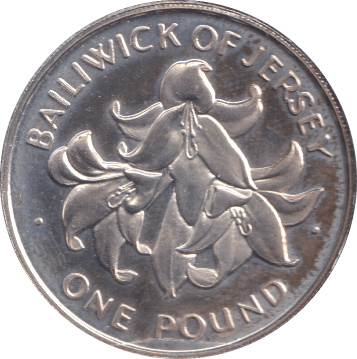 1972 SILVER ONE POUND BAILIWICK OF JERSEY - SILVER WORLD COINS - Cambridgeshire Coins