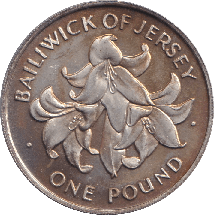 1972 SILVER ONE POUND JERSEY - WORLD COINS - Cambridgeshire Coins