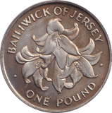 1972 SILVER ONE POUND JERSEY - WORLD COINS - Cambridgeshire Coins