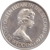 1972 SILVER ONE POUND JERSEY - WORLD COINS - Cambridgeshire Coins