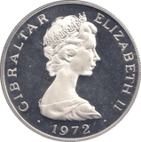 1972 SILVER PROOF 25 PENCE GIBRALTAR - SILVER WORLD COINS - Cambridgeshire Coins
