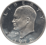 1972 SILVER PROOF EISENHOWER DOLLAR USA - SILVER WORLD COINS - Cambridgeshire Coins